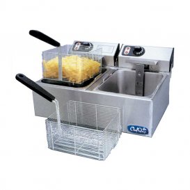 Table Top Fryer Double Tank commercial table top fryer, table top fryer, electric tabletop fryer, double tank table top fryer